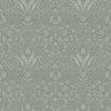 Mara Light Grey Tulip Ogee Wallpaper Wallpaper A-Street Prints Double Roll Green 