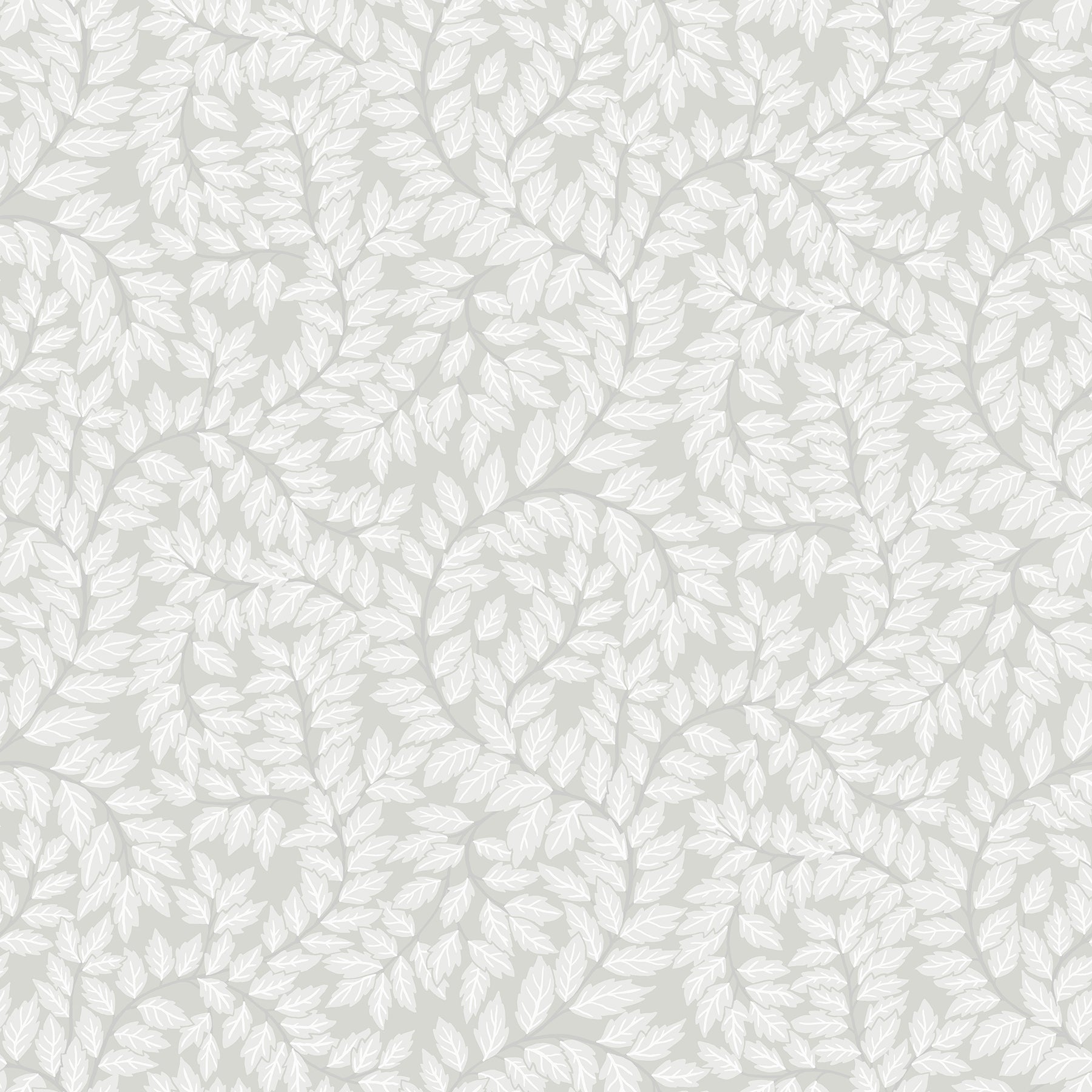 Lindlöv Grey Leafy Vines Wallpaper Wallpaper A-Street Prints Double Roll Grey 