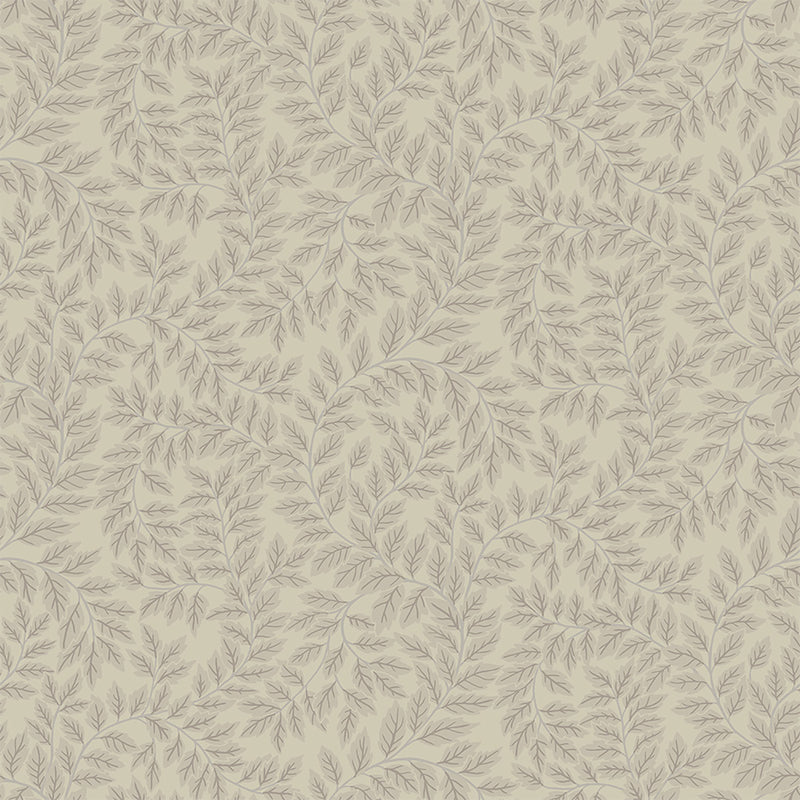 Lindlöv Grey Leafy Vines Wallpaper Wallpaper A-Street Prints Double Roll Taupe 