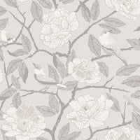 Bernadina Grey Rosebush Wallpaper Wallpaper A-Street Prints Double Roll Grey 