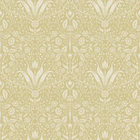 Mara Light Grey Tulip Ogee Wallpaper Wallpaper A-Street Prints Double Roll Yellow 