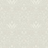 Mara Light Grey Tulip Ogee Wallpaper Wallpaper A-Street Prints Double Roll Beige 