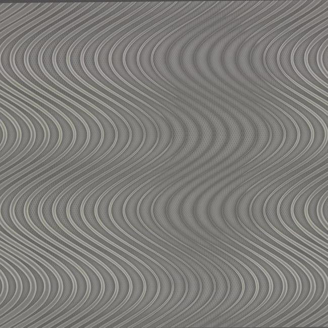 Ocean Swell Wallpaper Wallpaper York Double Roll Charcoal/Gray 