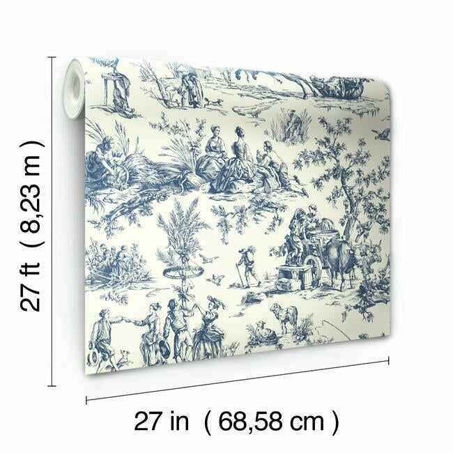 Seasons Toile Wallpaper Wallpaper York   