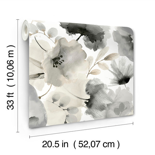 Watercolor Bouquet Wallpaper Wallpaper York Wallcoverings   