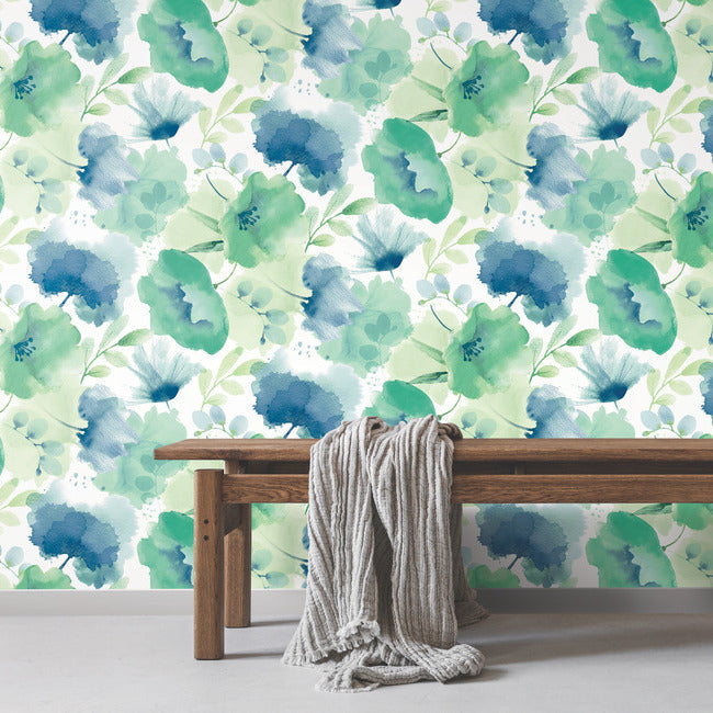 Watercolor Bouquet Wallpaper Wallpaper York Wallcoverings   