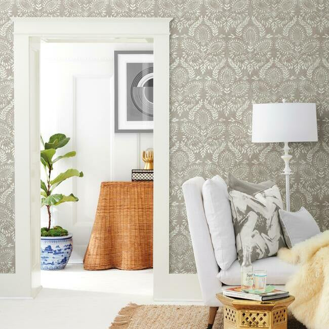 Laurel Damask Wallpaper – York Wallcoverings