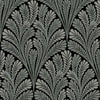 Shell Damask Wallpaper Wallpaper York Double Roll Black/Glint 