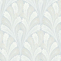 Shell Damask Wallpaper Wallpaper York Double Roll Blue 