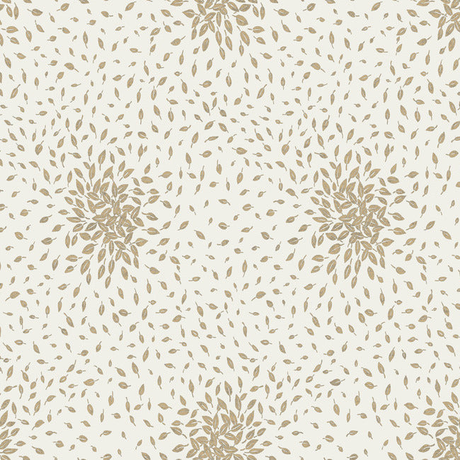 Petite Leaves Wallpaper Wallpaper Antonina Vella Double Roll Cream/Gold 