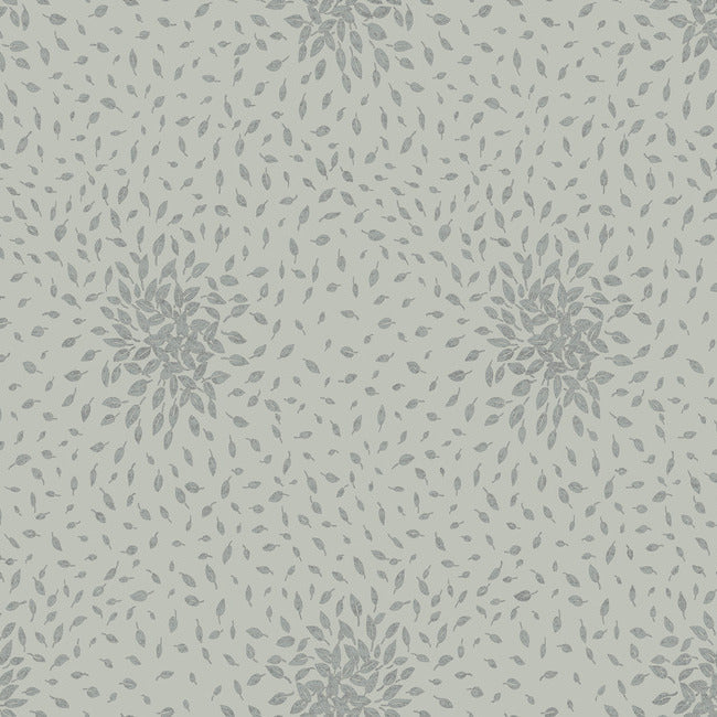 Petite Leaves Wallpaper Wallpaper Antonina Vella Double Roll Eucalyptus/Silver 