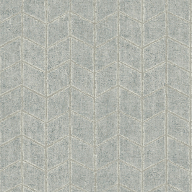 Flatiron Geometric Wallpaper Wallpaper York Wallcoverings Double Roll Grayed Sky 