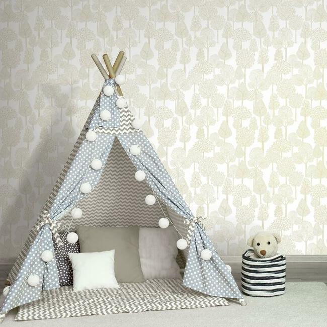 DwellStudio Treetops Premium Peel + Stick Wallpaper Peel and Stick Wallpaper York   