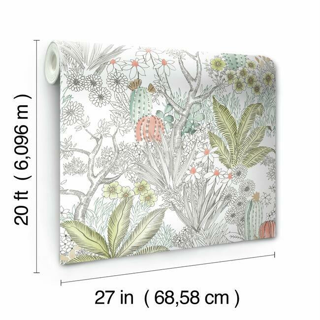 Flowering Desert Premium Peel + Stick Wallpaper Peel and Stick Wallpaper York   