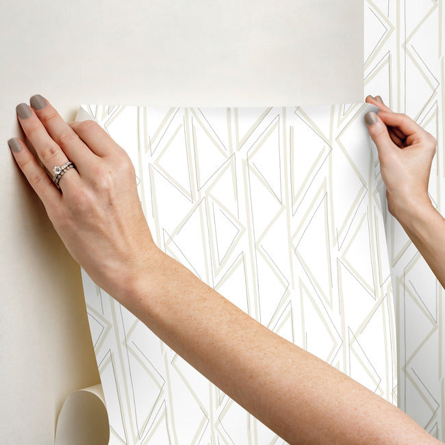 Sideways Sketch Premium Peel + Stick Wallpaper Peel and Stick Wallpaper York Wallcoverings   