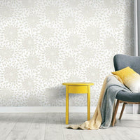 Toss the Bouquet Peel and Stick Wallpaper with Metallic Inks Peel and Stick Wallpaper RoomMates   