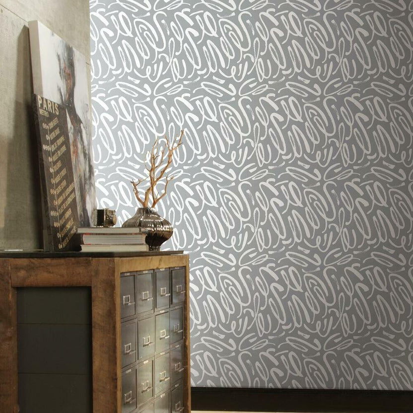 Curly Strokes Peel and Stick Wallpaper – York Wallcoverings