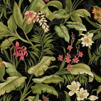 Waverly Wailea Coast Peel and Stick Wallpaper Peel and Stick Wallpaper RoomMates Roll Black 