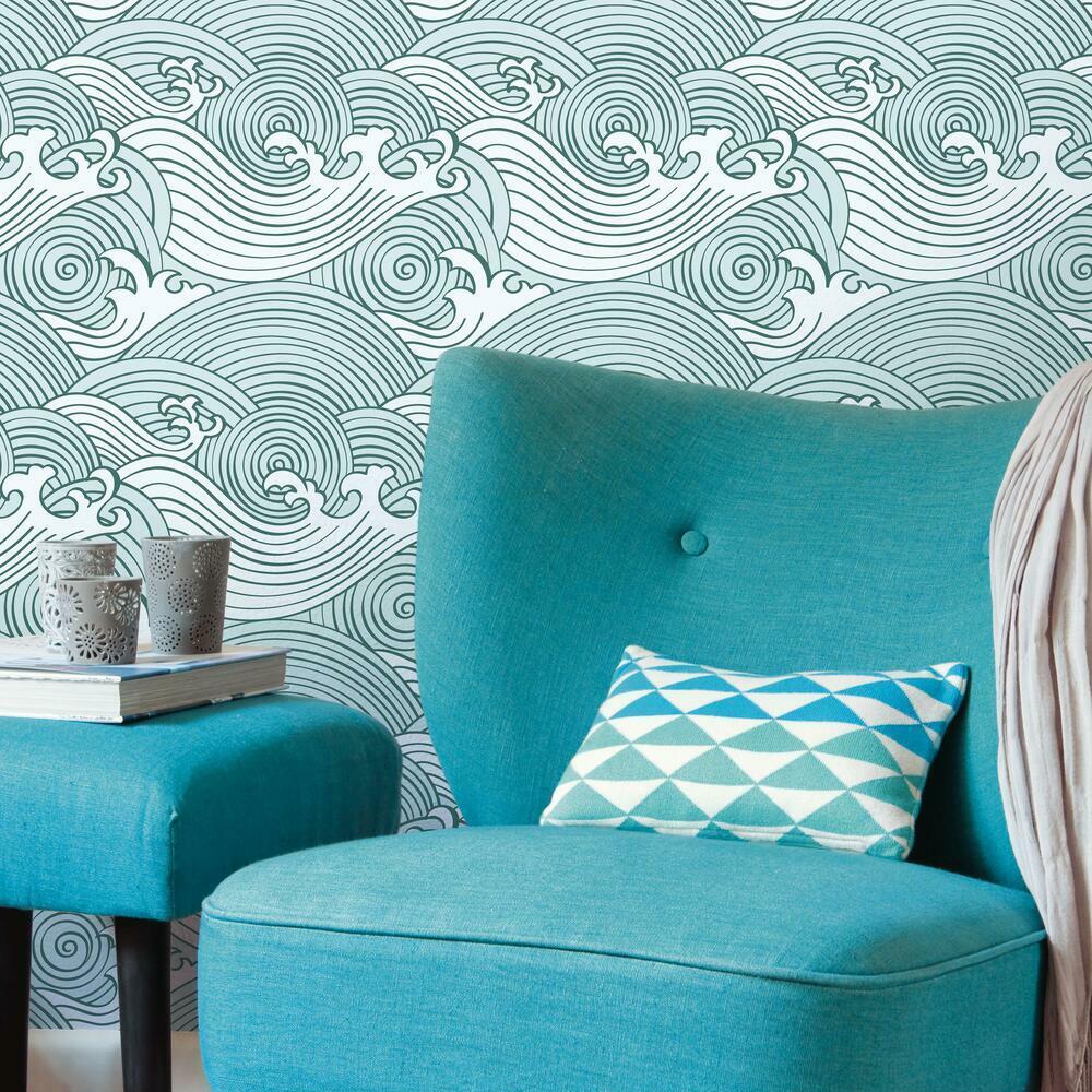 Wave Wallpaper Peel and Stick Pink Blue Ocean Waves Wall  Etsy Ireland  Waves  wallpaper Coastal wallpaper Mural wallpaper