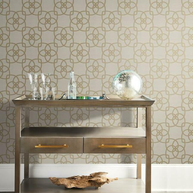 Paisley Quatrefoil Wallpaper by Seabrook - Lelands Wallpaper