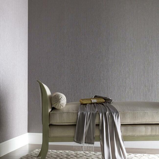 Fine Decor Miya Grasscloth Grey FD43155  Wallpaper Central