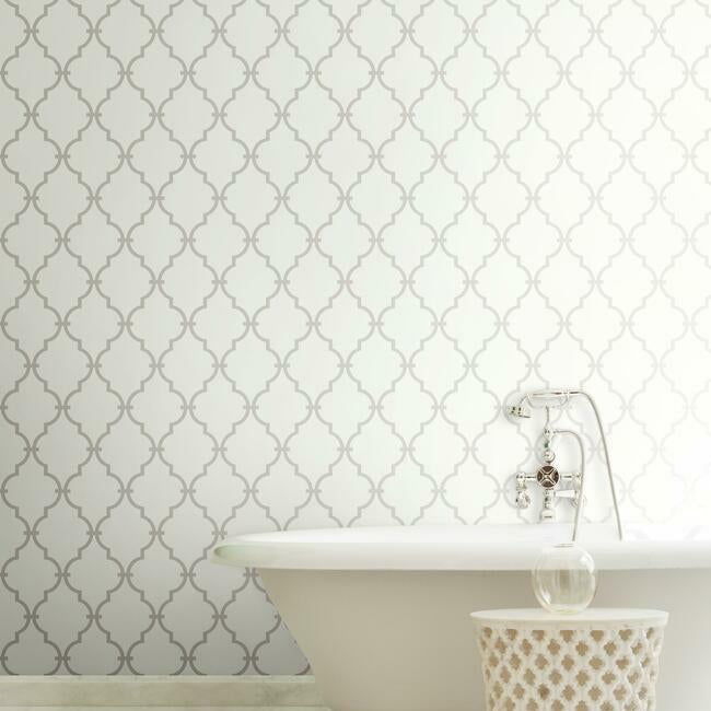 Modern Trellis Sure Strip Wallpaper Wallpaper York   