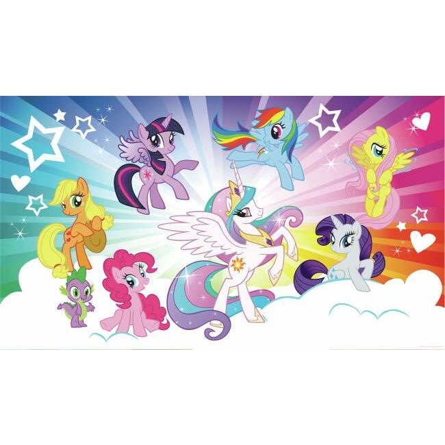 My Little Pony Cloud Burst Wall Mural Wall Mural RoomMates Each Pink 
