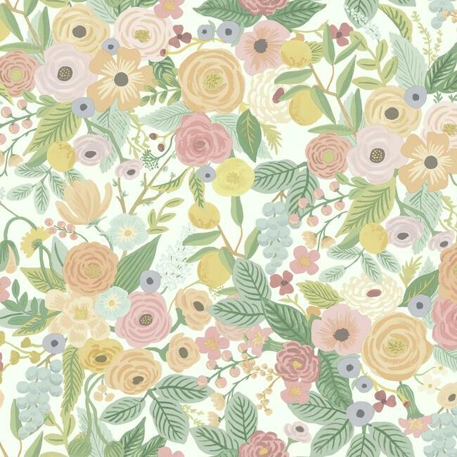 Garden Party Wallpaper Wallpaper Rifle Paper Co. Double Roll Pastel Multi 