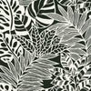 Jungle Leaves Wallpaper Wallpaper York Double Roll Black & White 